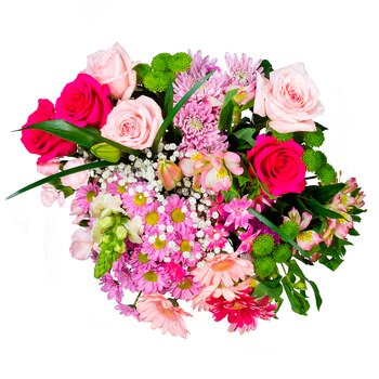 Chiltepec, Bouquet Mixto en Tonos Rosas