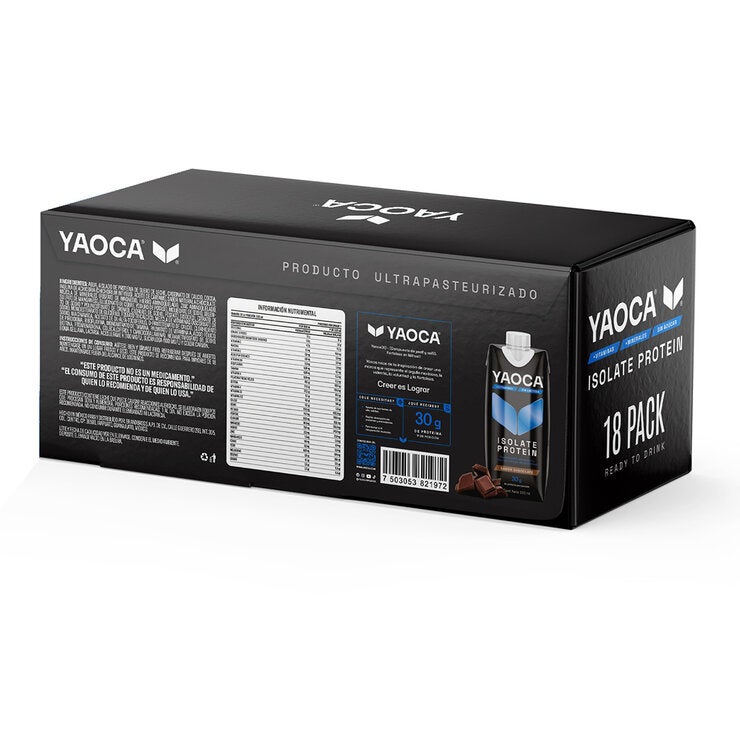 Yaoca Proteína Bebible sabor chocolate 30 g de proteína 18 / 330 ml Yaoca Proteína Bebible sabor chocolate 30 g de proteína 18 / 330 ml