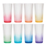 Juego de 8 Vasos Acrílicos de Colores, 651mL