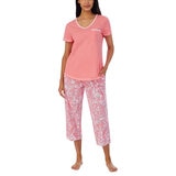 Carole Hochman Pijama para Dama 3 piezas Rosa