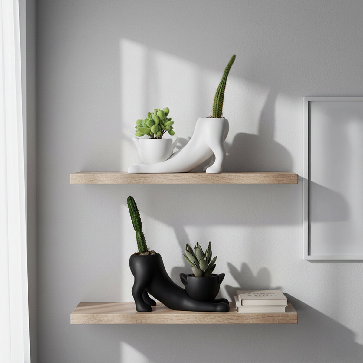 Estudio Floga, Catus Maceta Gato Set de 2 piezas