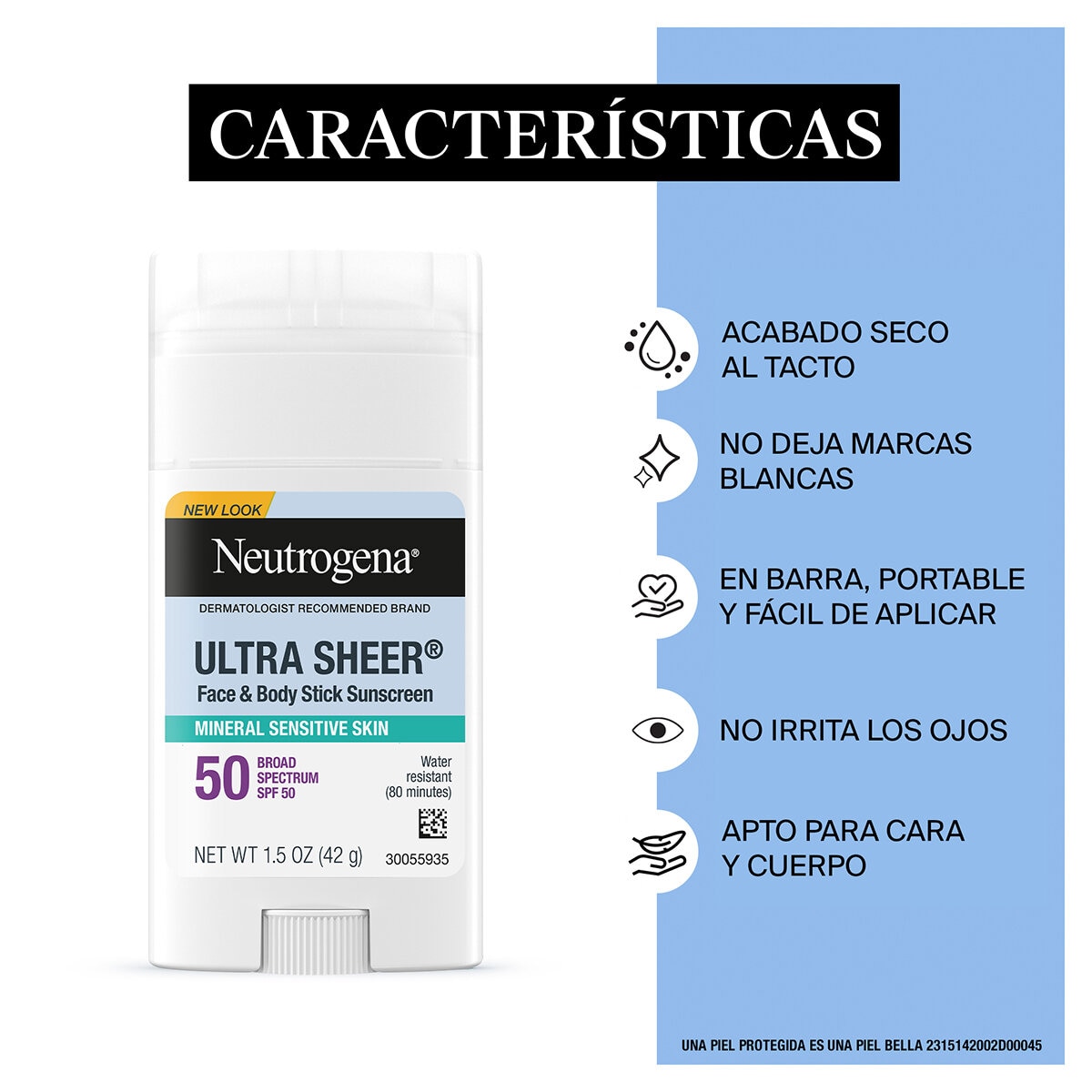 Neutrogena Protector Solar en Barra 2 pzas de 42 g