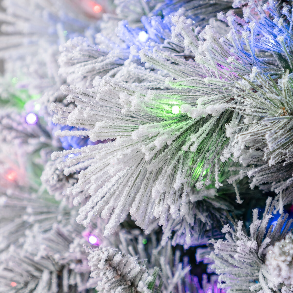 Árbol de Navidad Nevado Pre-Iluminado 2.2m con 1,150 Luces Radiant Micro LED
