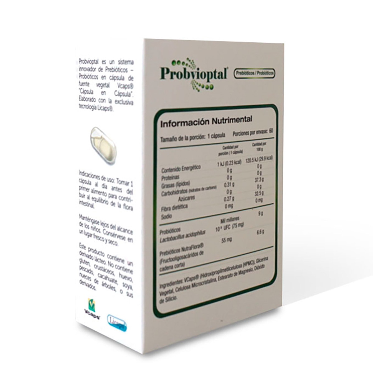 Probvioptal Prebióticos y Probióticos 60 Cápsulas