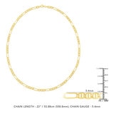 Cadena para Caballero, Oro Amarillo 14 K Cadena para Caballero, Oro Amarillo 14 K