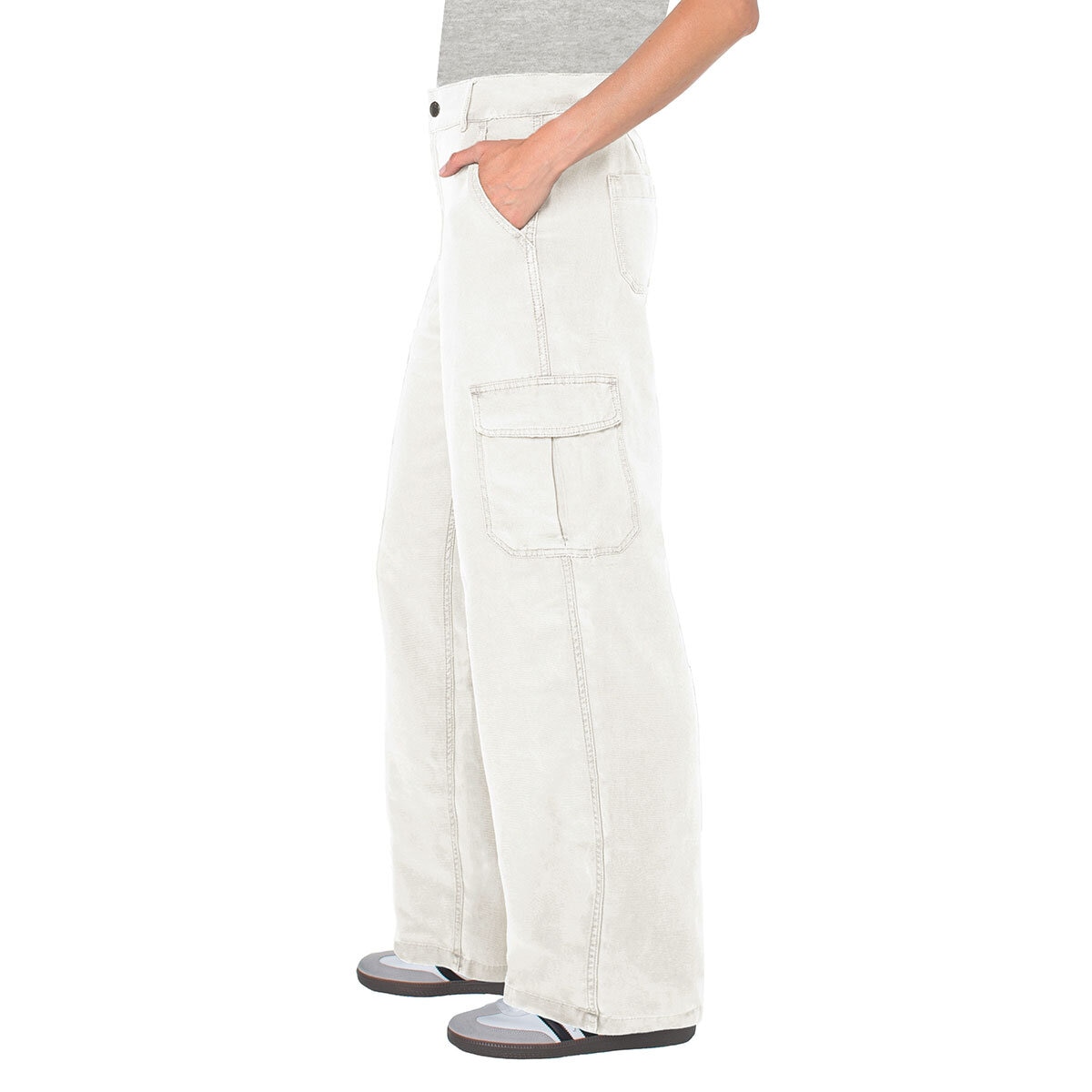 Well Worn Pantalones Cargo para Dama Blanco 8