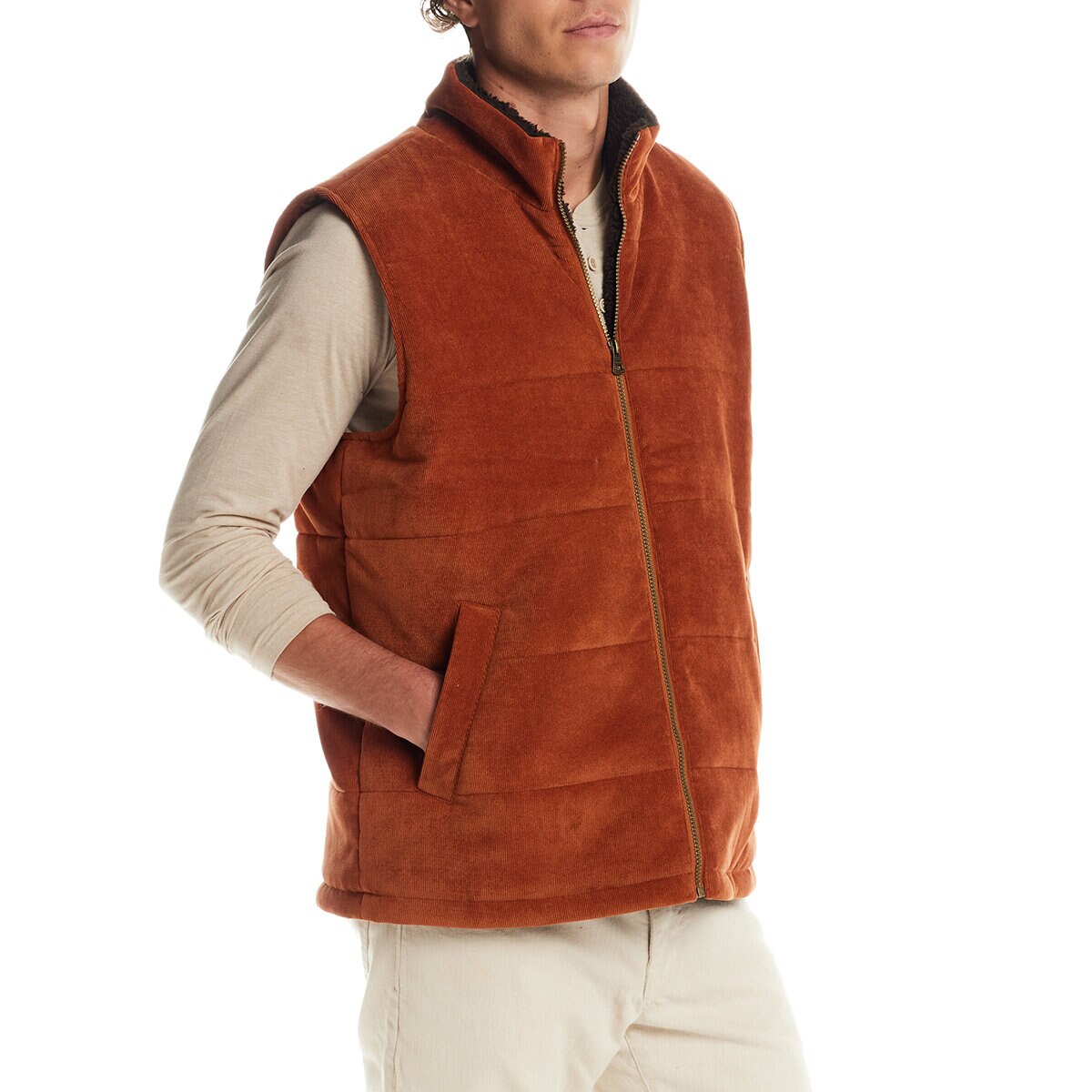 Weatherproof Vintage Chaleco para Caballero Naranja Mediana