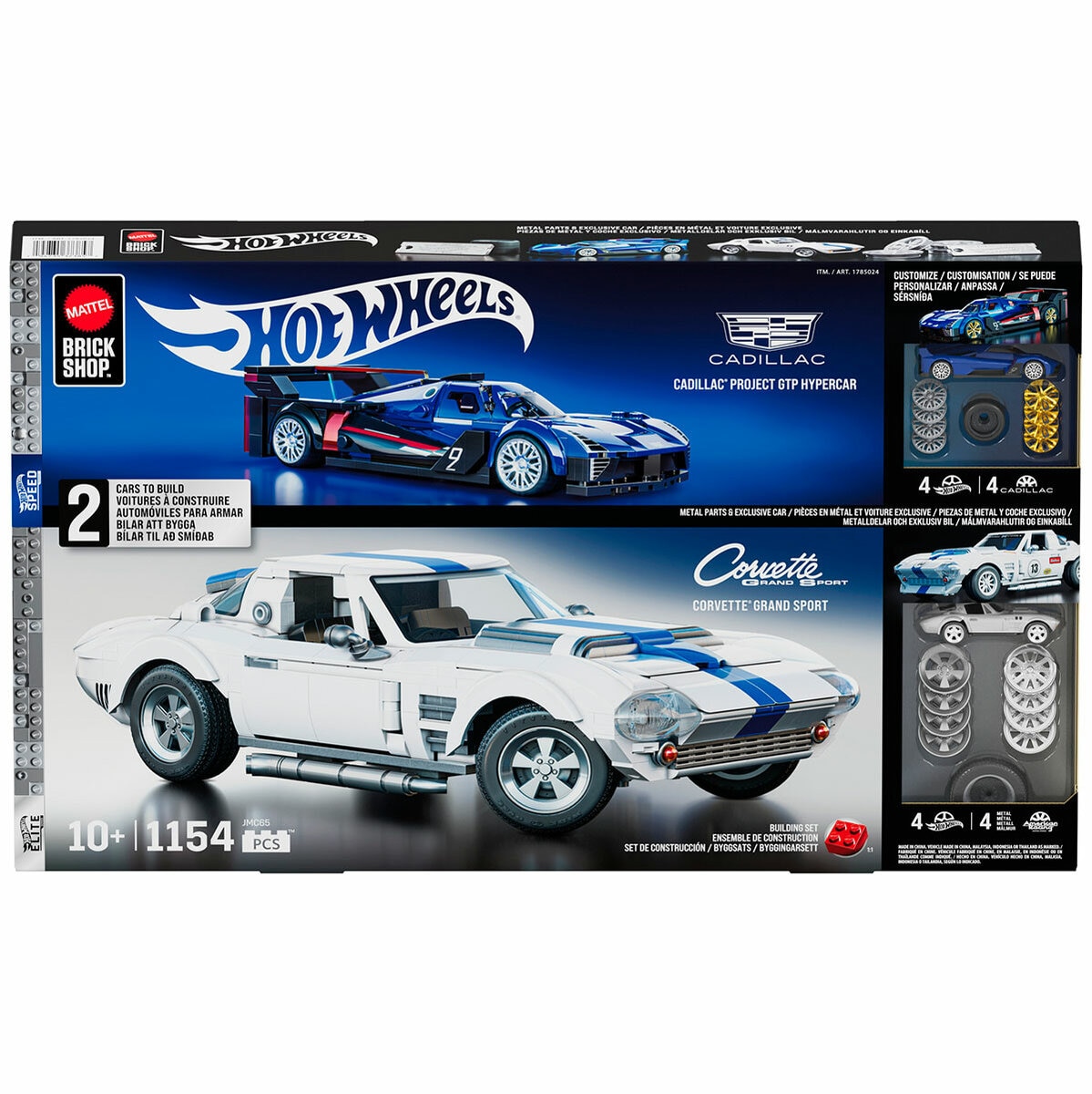 Hot Wheels Brick Shop Cadillac + Corvette, Set de Construcción Hot Wheels Brick Shop Cadillac + Corvette, Set de Construcción