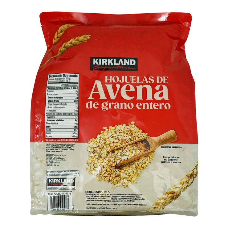 Kirkland Signature Hojuelas de Avena de Grano Entero 4.5 kg