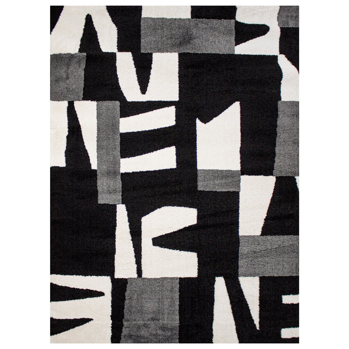 Dib Tapete Decorativo 160 cm x 230 cm Supreme Blanco y Negro