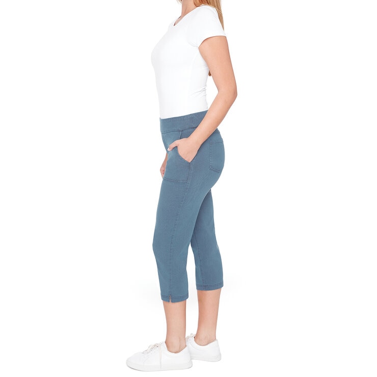 S.C. & CO Pantalones Capri para Dama Azul Chica S.C. & CO Pantalones Capri para Dama Azul Chica