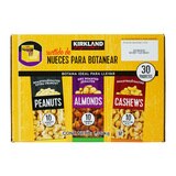 Kirkland Signature Nueces para Botanear Surtidas  30 pzas de 45.35 g