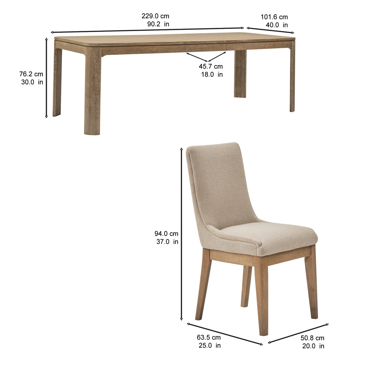 Northridge Home, Juego de Comedor de 9 piezas