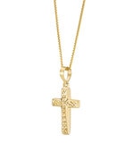 Dije de Cruz, Reversible, Oro Amarillo 14K