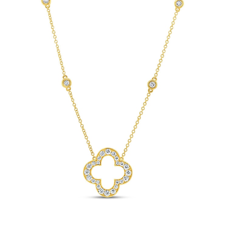0.70ctw, Collar de Diamantes, Oro Amarillo 14K 0.70ctw, Collar de Diamantes, Oro Amarillo 14K