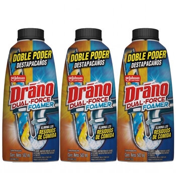 Drano Espuma Destapacaños 3 pzas de 502 ml Drano Espuma Destapacaños 3 pzas de 502 ml