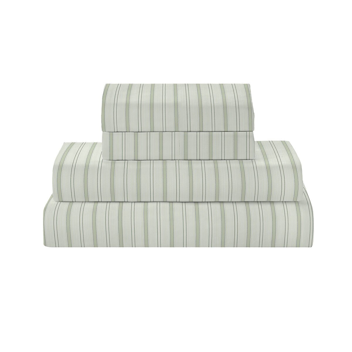 Juego de Sábanas Tamaño King 6 Piezas, Sonoma Stripe Sage Juego de Sábanas Tamaño King 6 Piezas, Sonoma Stripe Sage