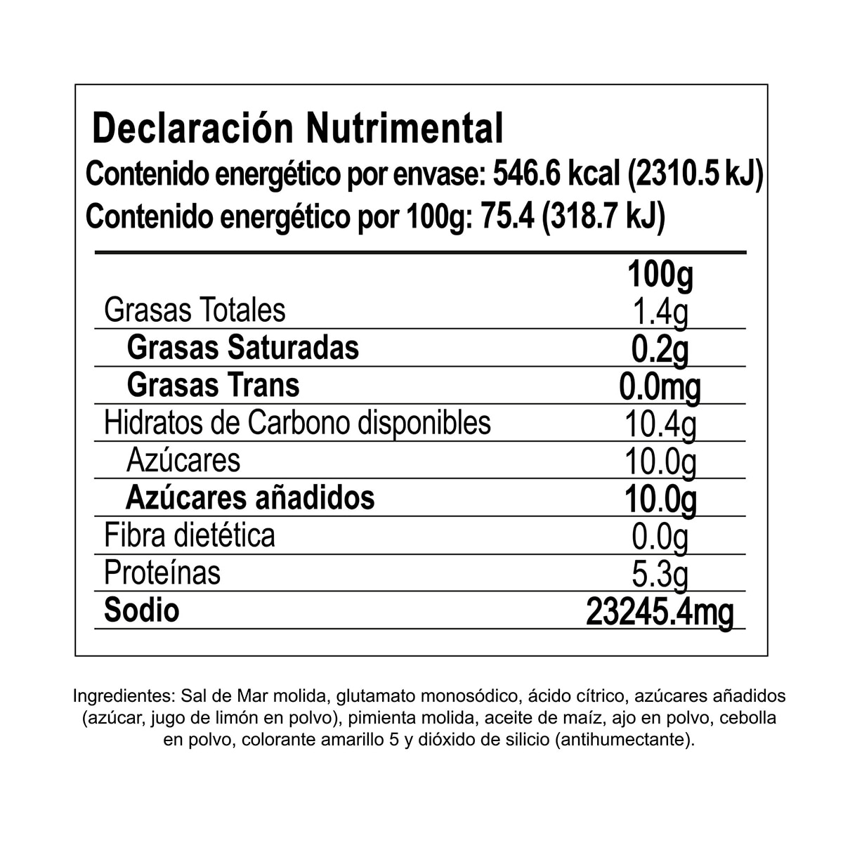 Pragná Pimienta con Limón 725 g