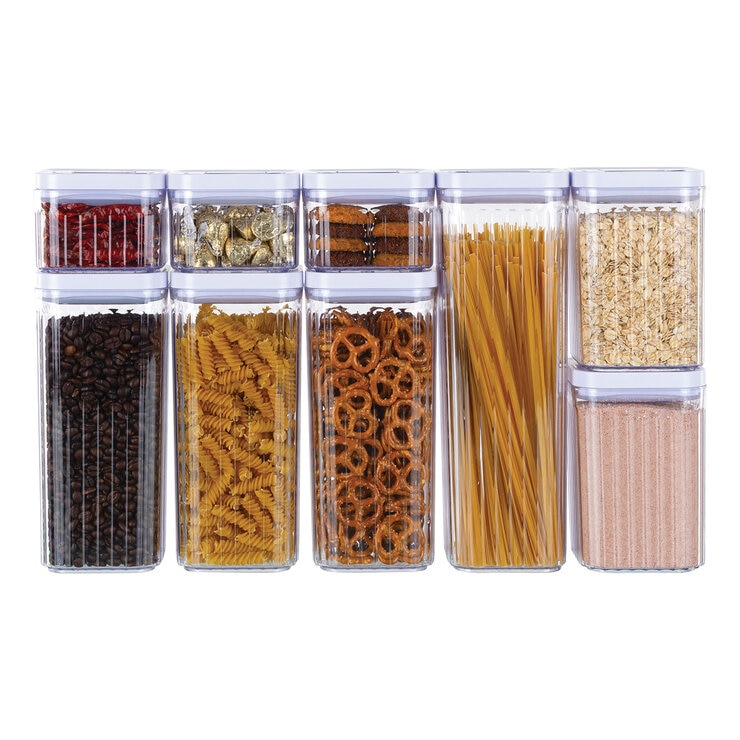AG Box, Set de Contenedores de Alimentos de 9 piezas, Diferentes Capacidades