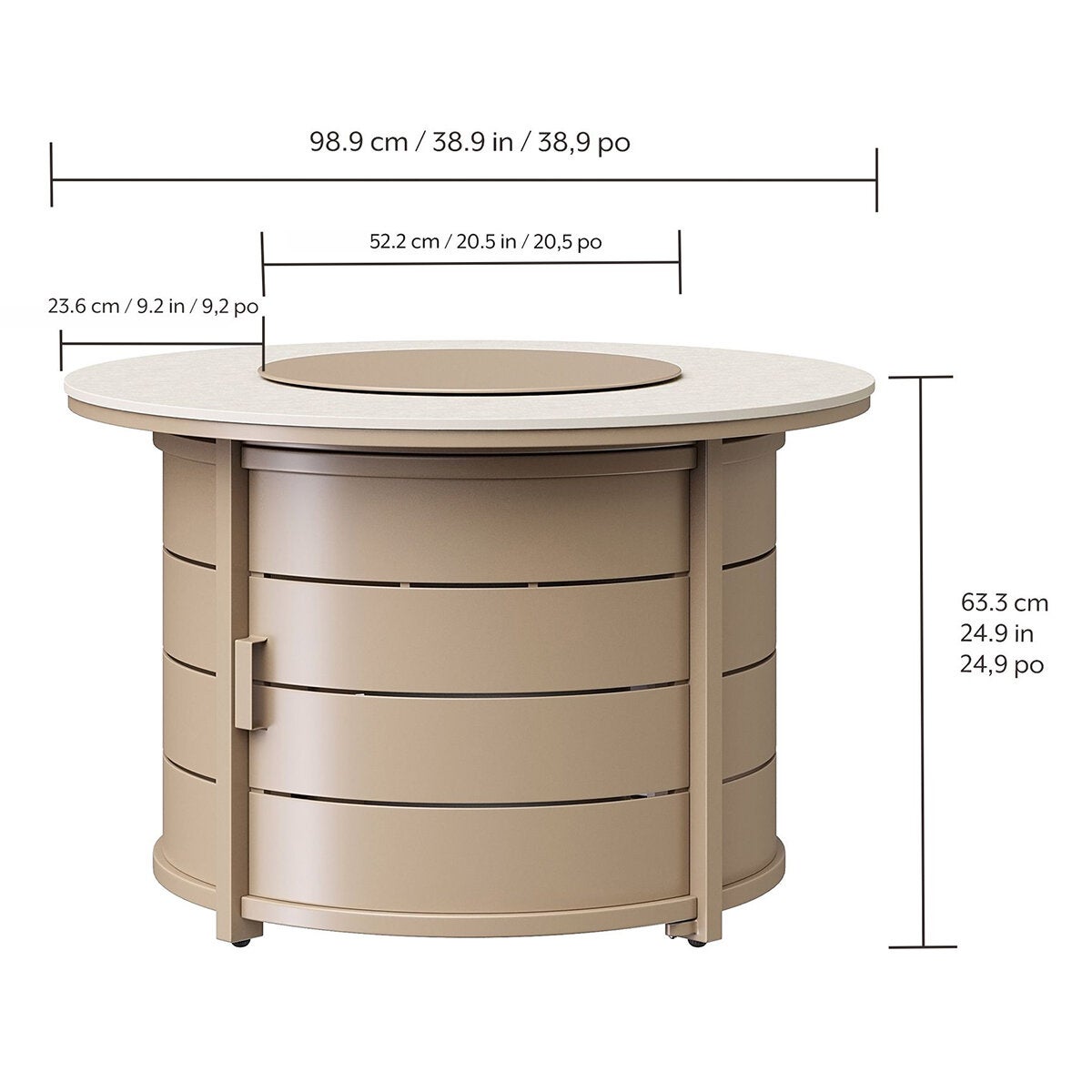 Agio, Amira Sala para Exterior con Fogatero de 5 piezas Agio, Amira Sala para Exterior con Fogatero de 5 piezas