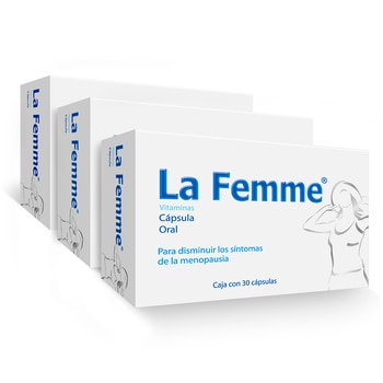 La Femme  3 cajas con  30 cápsulas c/u