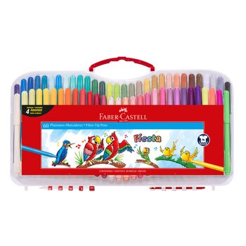 Faber-Castell Estuche con 60 Plumones Fiesta