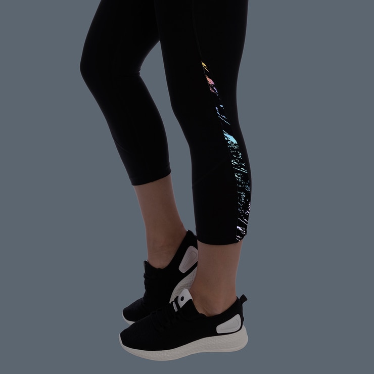 Kirkland Signature, leggings para dama con detalle reflectivo, negro
