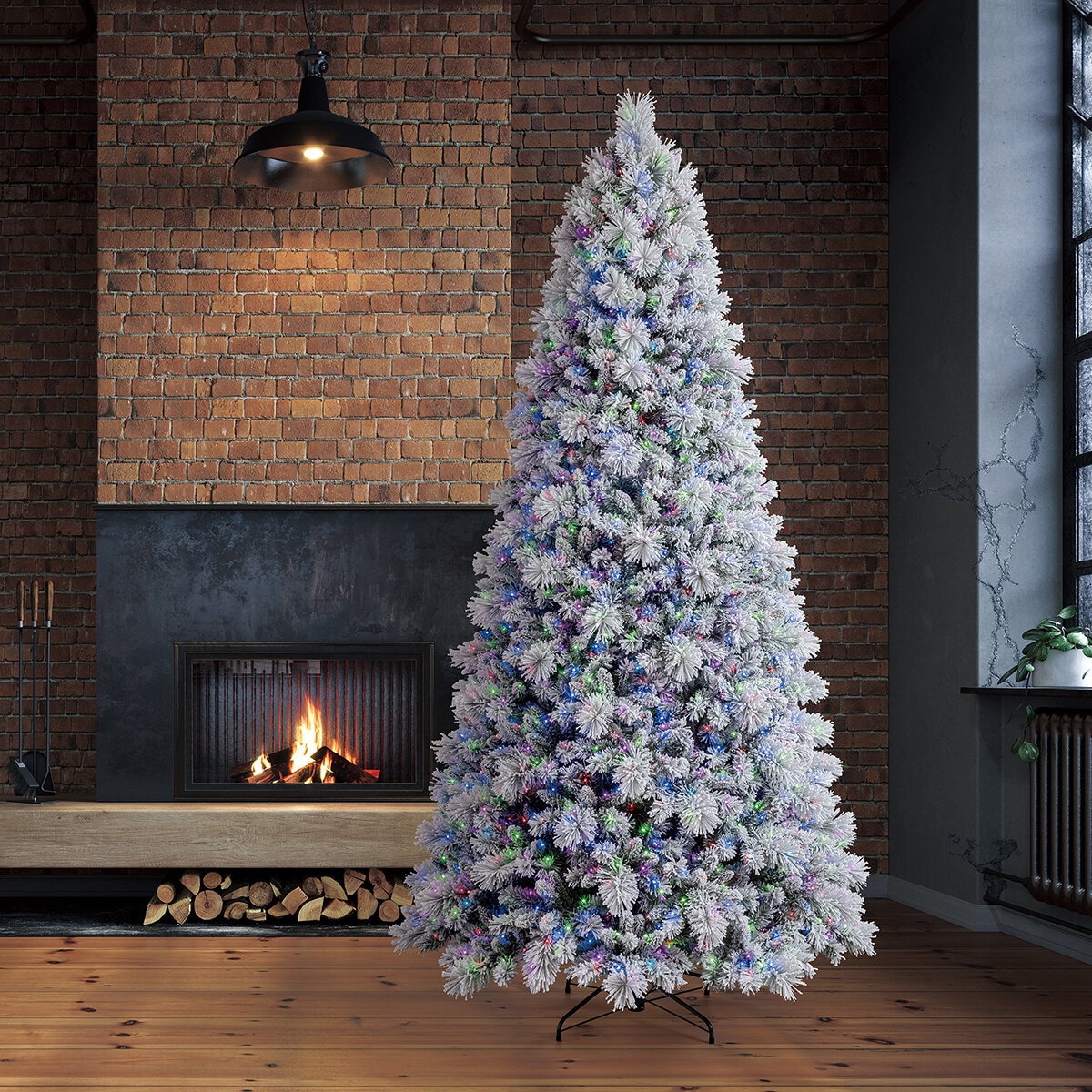 Árbol de Navidad Nevado Pre-Iluminado 2.7m con 1,780 Luces Radiant Micro LED