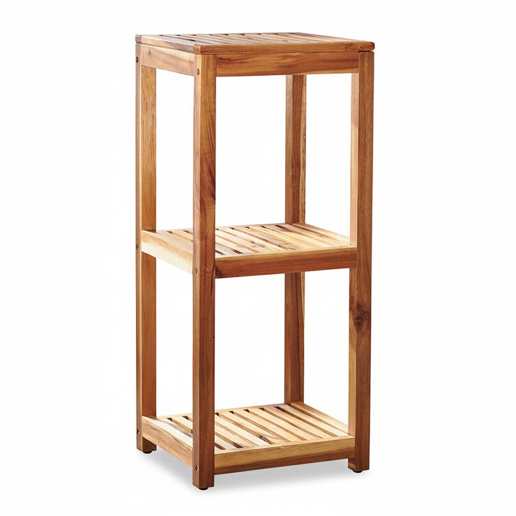 Mesa Inspired Living, Torre de Madera de Acacia para Almacenamiento