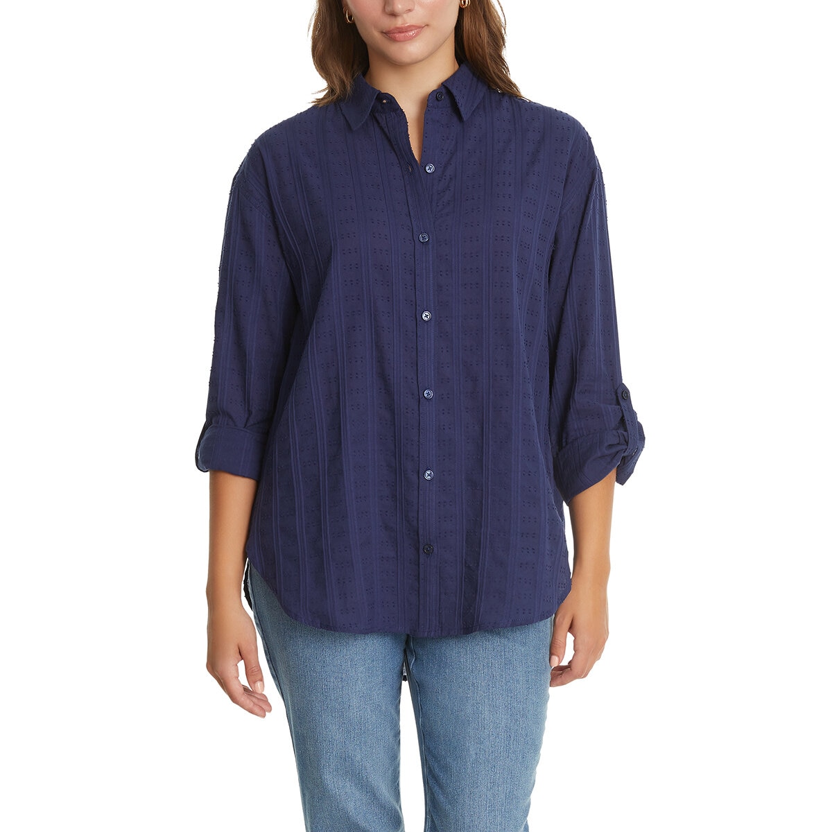 Gloria Vanderbilt Blusa para Dama Azul Mediana