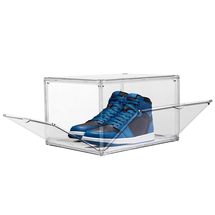 AG Box, Set de 4 Cajas de Zapatos Apilables Modelo Payton, Transparente
