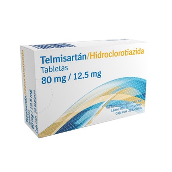 Telmisartán/Hidroclorotiazida 80mg./12.5mg, 28 Tabletas