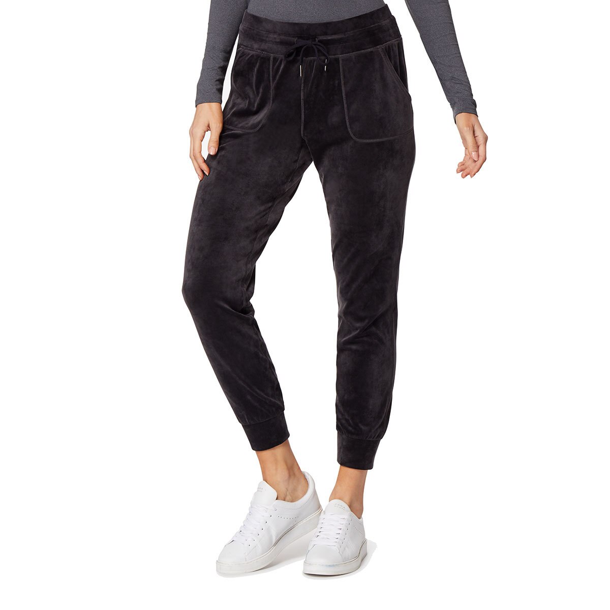 32 Degrees Heat, Pantalón de Terciopelo Tipo "Jogger" para Dama, Negro