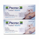 Protect Toallitas Alcohol 2 cajas de 100 piezas c/u Protect Toallitas Alcohol 2 cajas de 100 piezas c/u