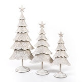 Árboles de Navidad de Metal 3 Piezas, Blancos