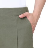 Nicole Miller Original Shorts Tipo Lino para Dama Verde Chica