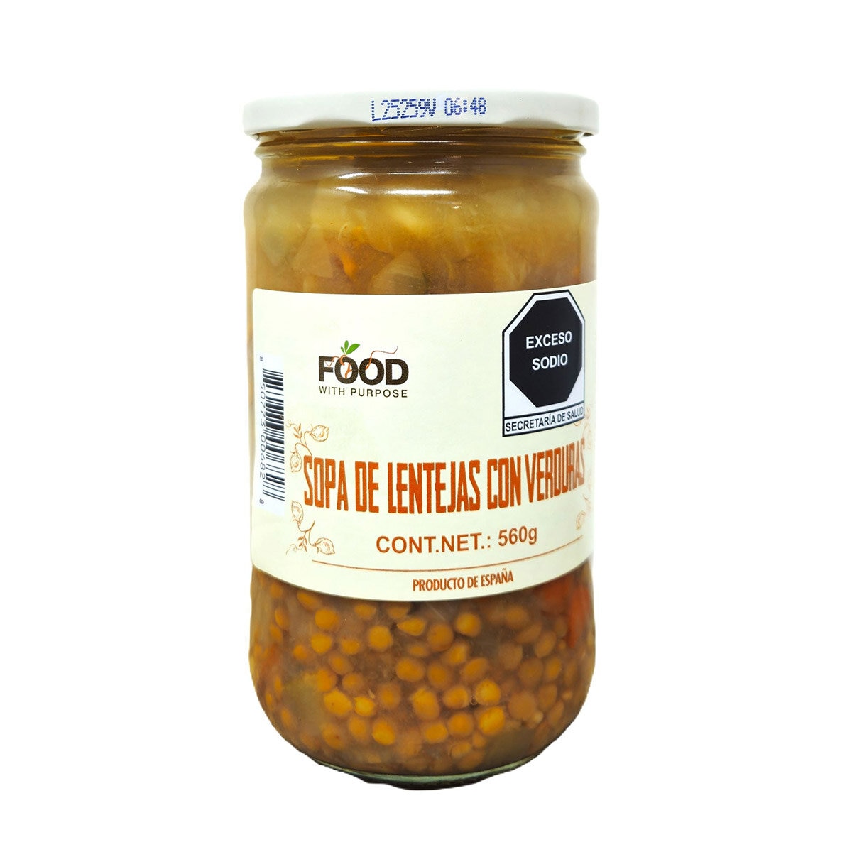 Food With Purpose Sopa de Lentejas 2/560 g