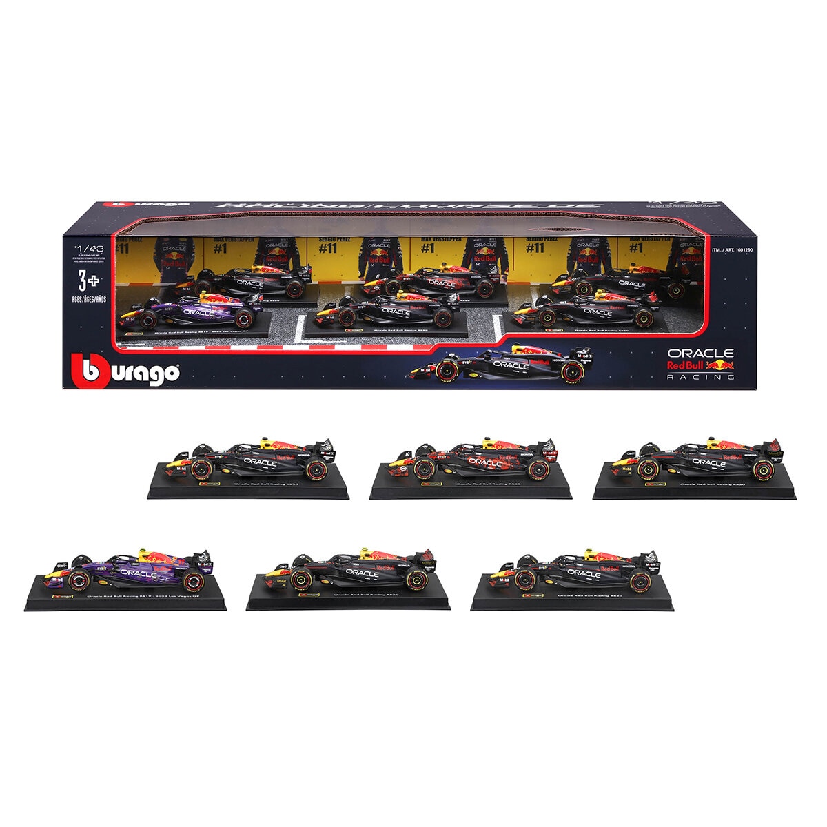 Colección de Autos de Carreras F1 Escala 1:43 Paquete de 6 Pzas. Red Bull