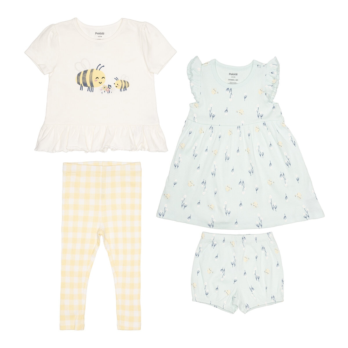 Pekkle Conjunto 4 piezas para Niños y Niñas Abeja 24 Meses