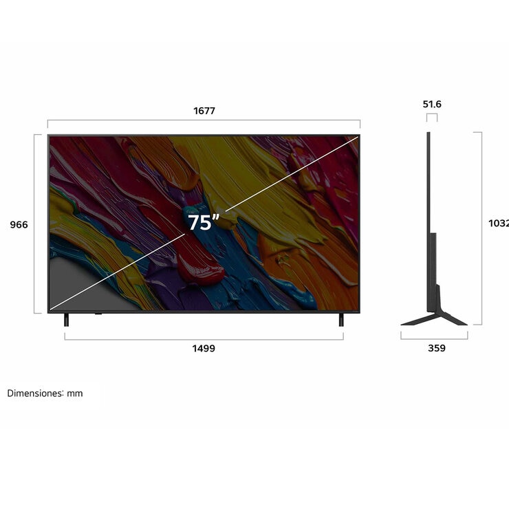 LG Pantalla 75" QNED 4K Smart TV