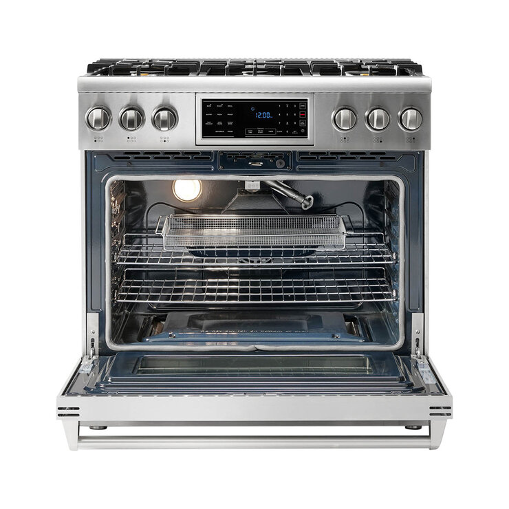 Thor Kitchen Estufa de Gas Natural 6 Quemadores 91 cm Convertible a Gas LP (Kit Incluido)