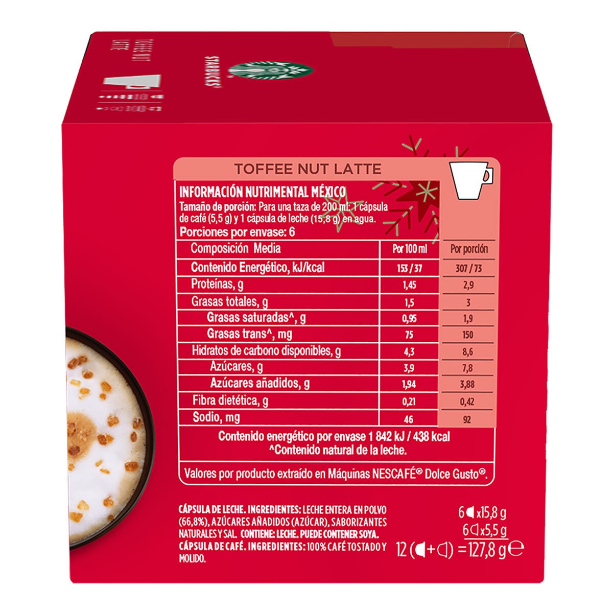 Nescafé Dolce Gusto Starbucks Toffee Nut Latte, 48 cápsulas