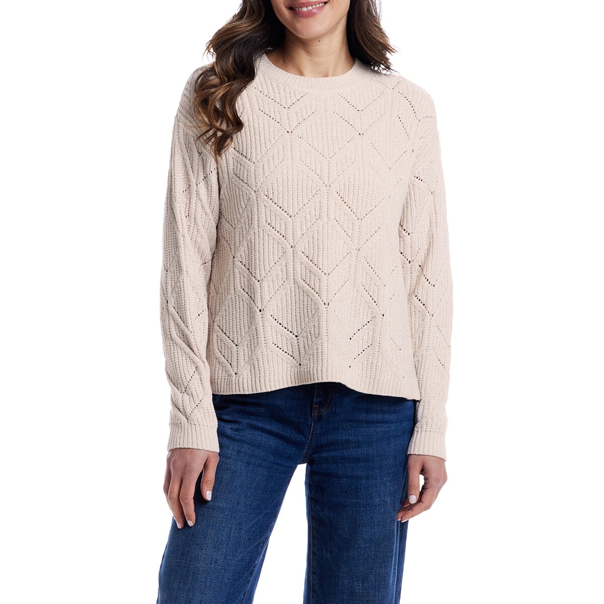 Weatherproof Vintage Suéter para Dama Blanco Grande