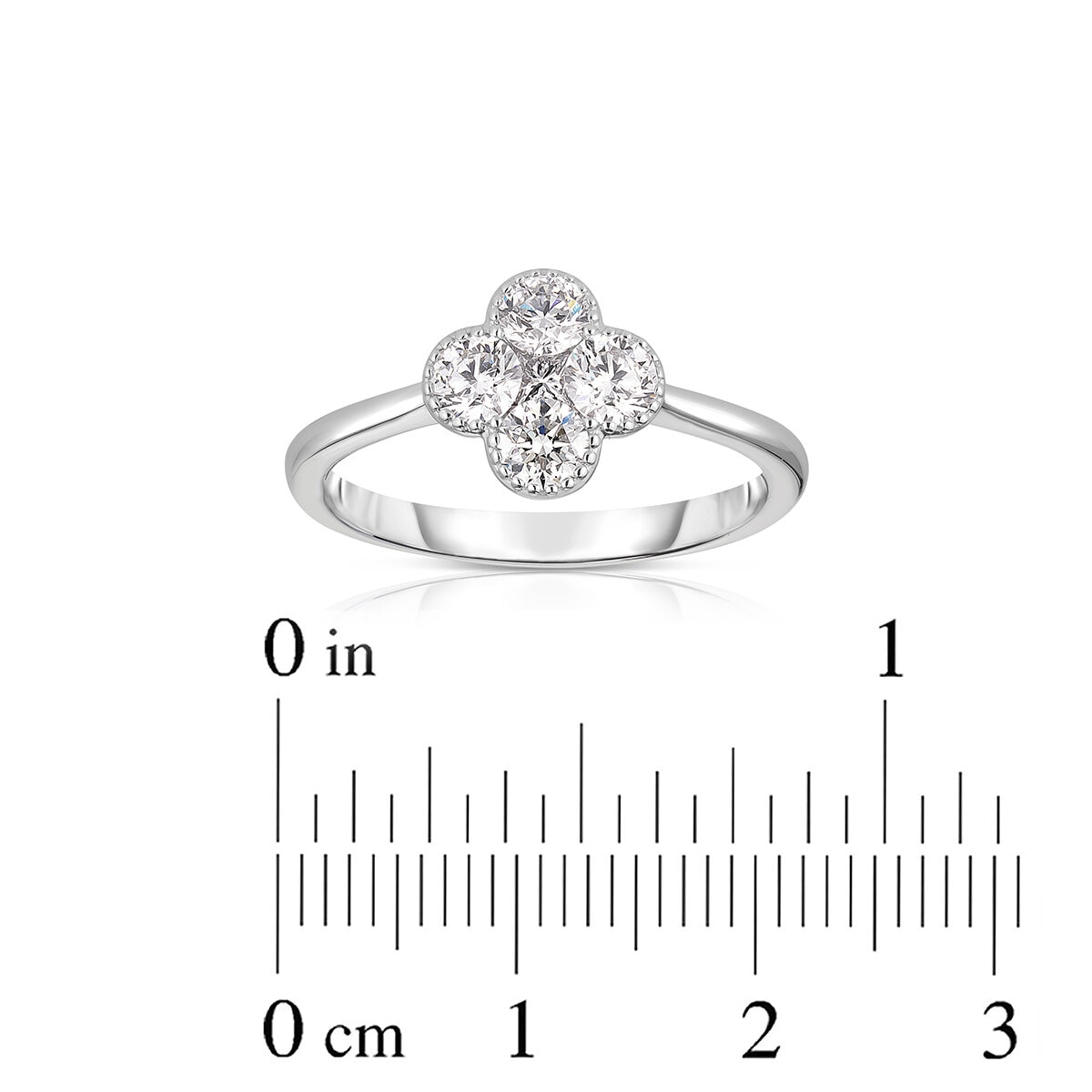 Anillo de Diamantes 0.75ctw, Oro Blanco 18K