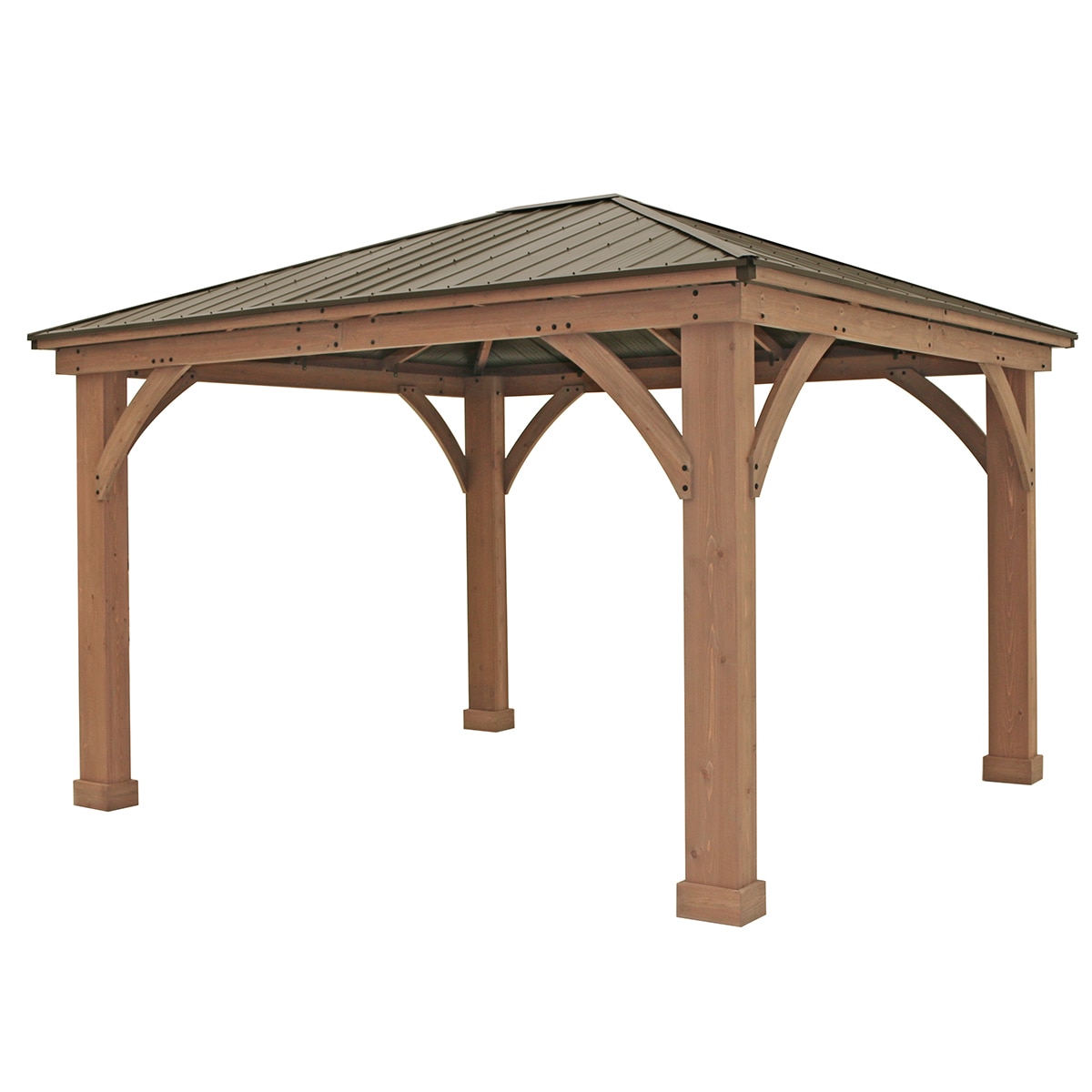 Yardistry Pérgola de Madera con Techo de Aluminio, 4.3m x3.7m Costco México