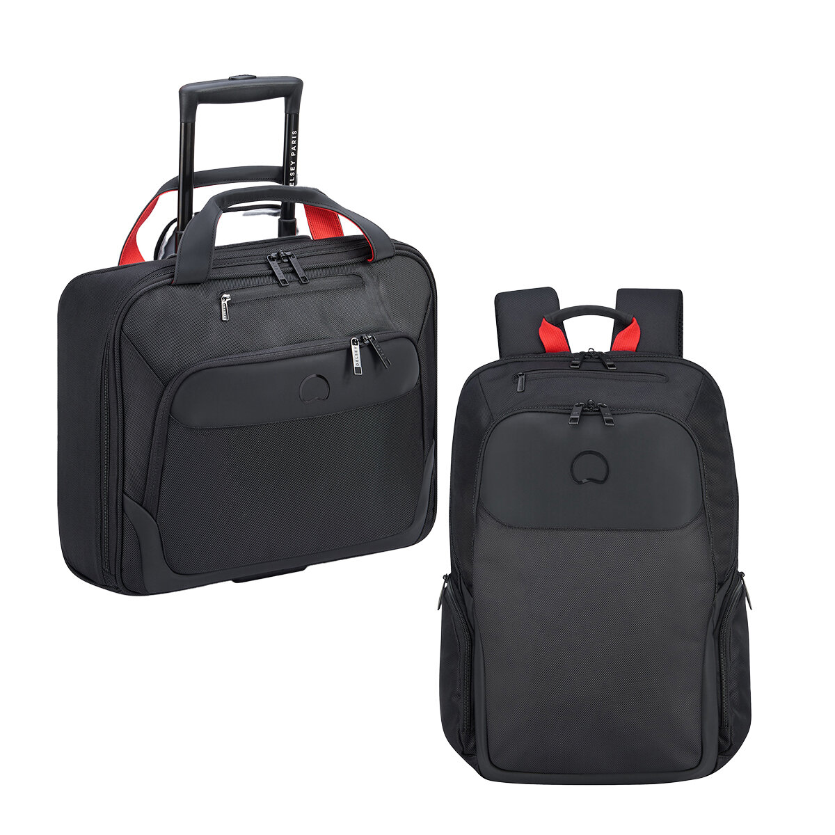 Delsey Set Mochila y Maletín Rodante