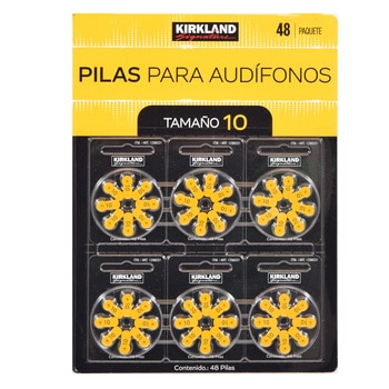 Kirkland Signature baterías para auxiliares auditivos tamaño 10 48 piezas