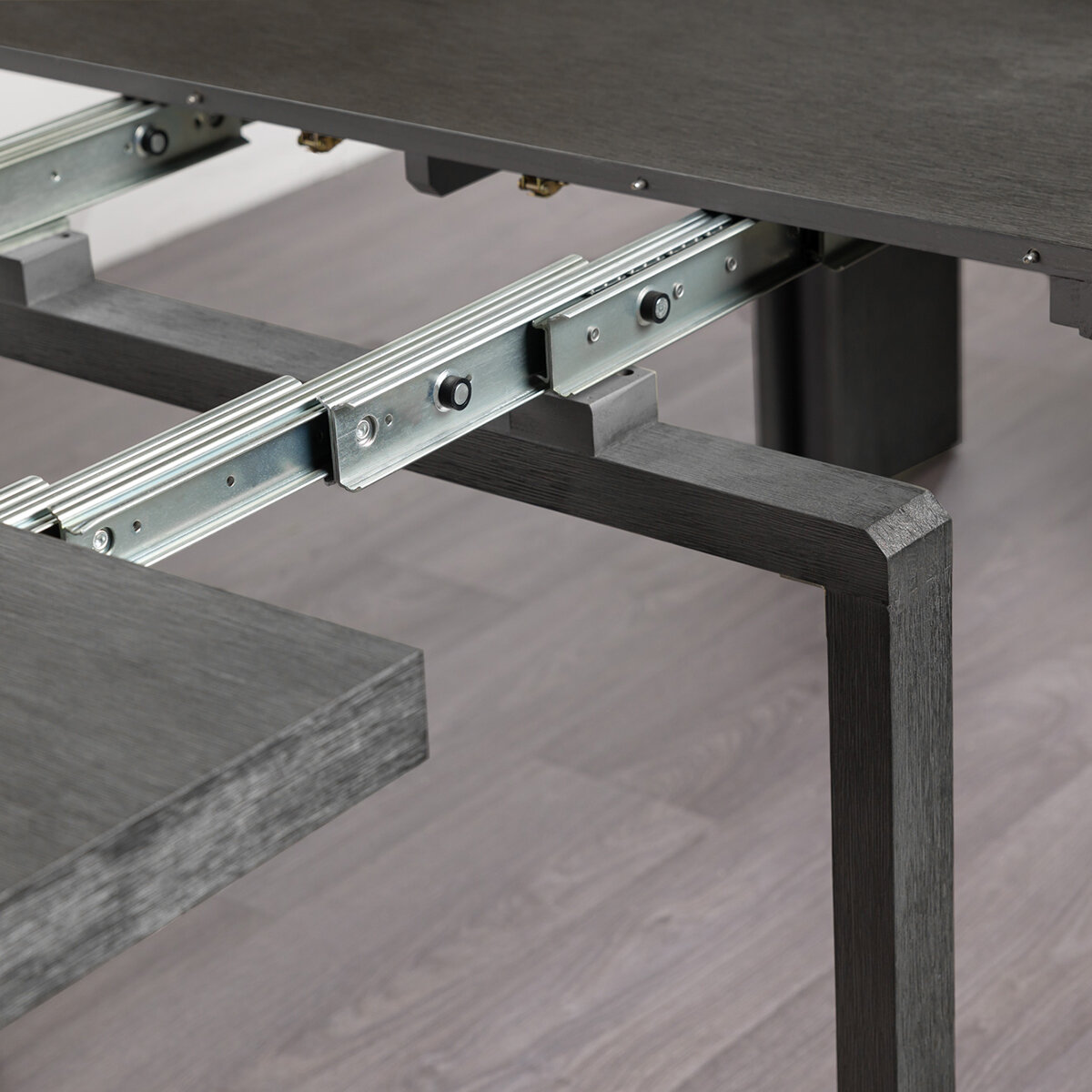 Transformer Table, Set de Comedor Expandible, Capacidad de hasta 12 Personas, 100% Madera, Color Gris Abedul