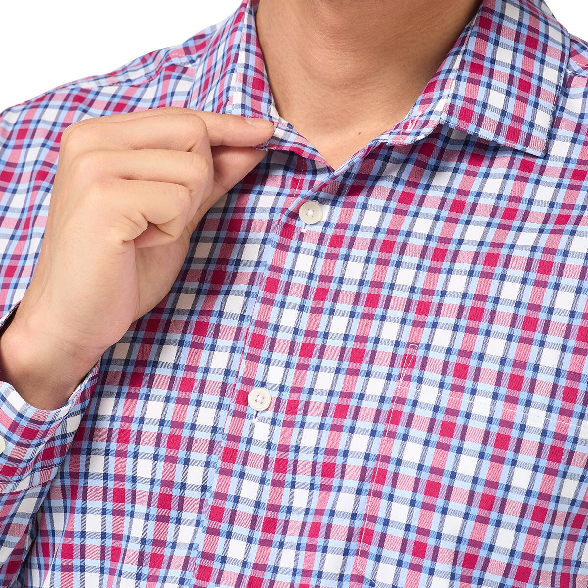 Kirkland Signature Camisa para Caballero Rojo Manga 15-15.5 Cuello 34/34