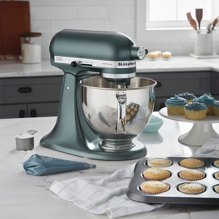 KitchenAid, Batidora Artisan Verde, Tazón de acero inoxidable pulido con asa, 4.7 L, KitchenAid, Batidora Artisan Verde, Tazón de acero inoxidable pulido con asa, 4.7 L,